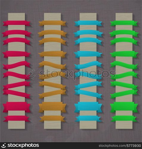 Vector set of retro ribbons