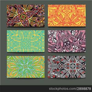 vector set of rich ornamental cards