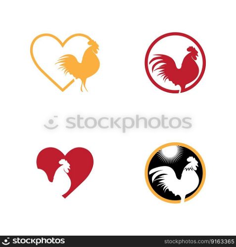 vector set of Rooster logo images illustration design