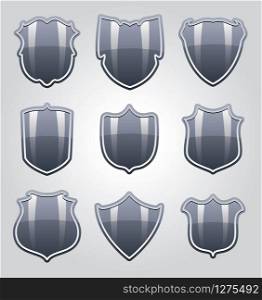 vector set of shields