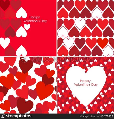 Vector set of Valentines seamless pattern