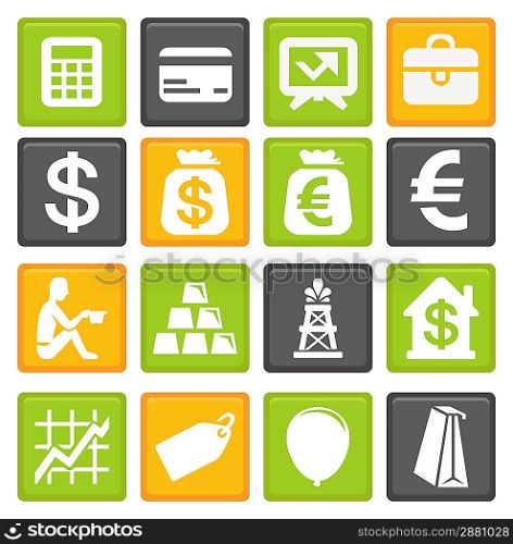 vector set with business and finance icons