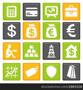 vector set with business and finance icons