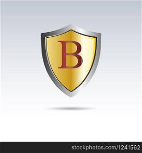 Vector shield initial letter B