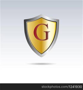Vector shield initial letter G