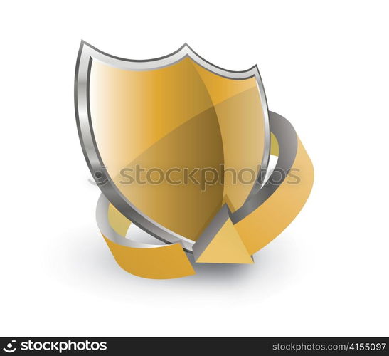 vector shield with arrow