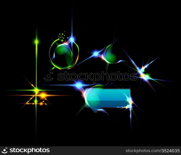 Vector shining design elements