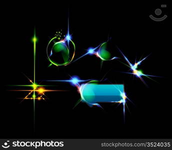 Vector shining design elements