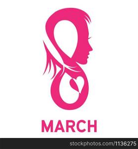 Vector sign 8 march, women&rsquo;s day