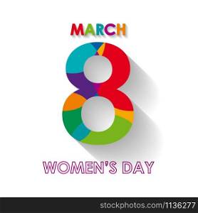 Vector sign 8 march, women&rsquo;s day