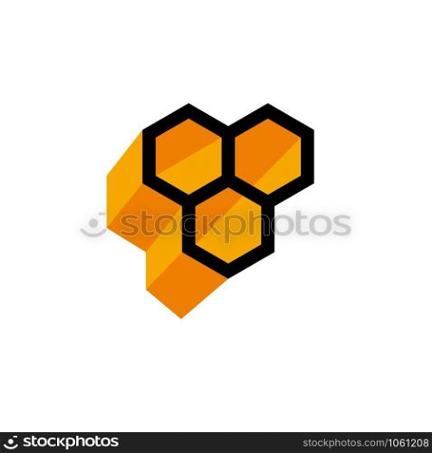 Vector sign abstract beehive. honey production, concept