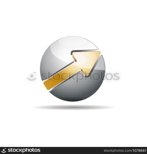 Vector sign abstract circle with arrow
