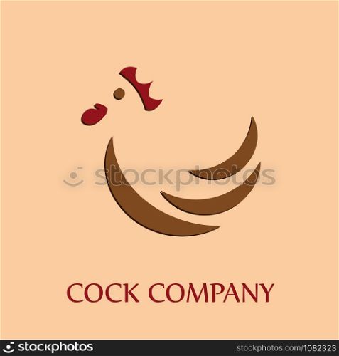 Vector sign abstract cock