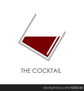 Vector sign abstract cocktail