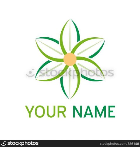 Vector sign abstract edelweiss