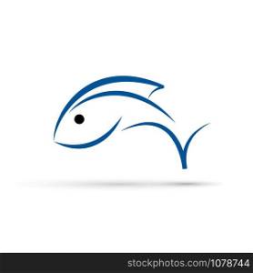 Vector sign abstract Fish