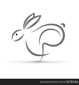 Vector sign abstract hare