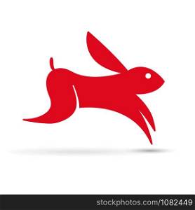 Vector sign abstract hare