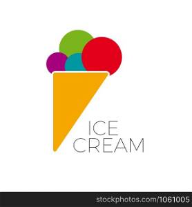 Vector sign abstract ice cream