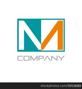 Vector sign abstract letter M
