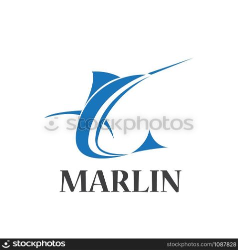 Vector sign abstract marlin