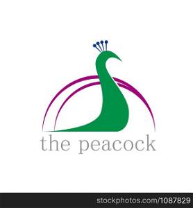 Vector sign abstract Peacock