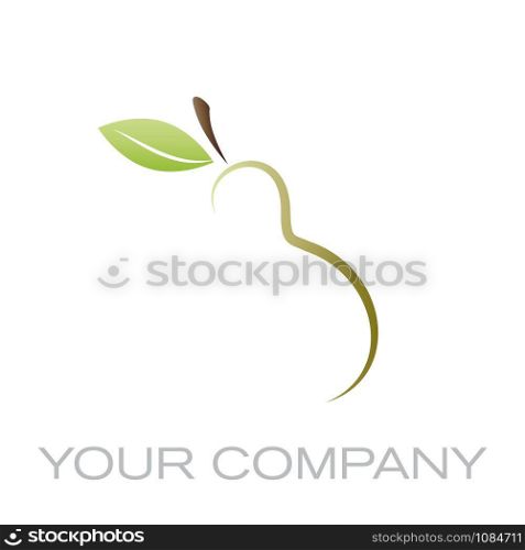 Vector sign abstract pear