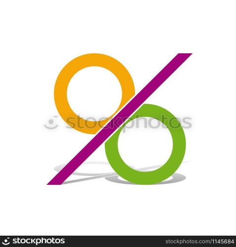 Vector sign abstract percentage