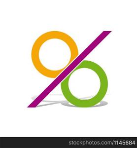 Vector sign abstract percentage