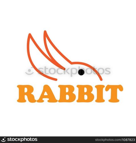Vector sign abstract rabbit