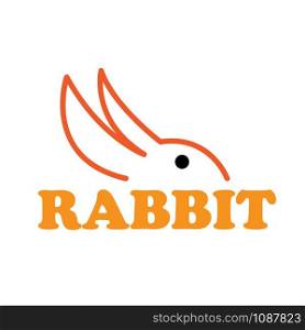 Vector sign abstract rabbit