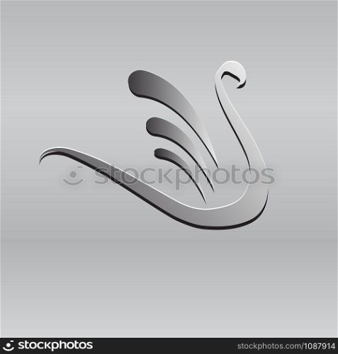 Vector sign abstract swan
