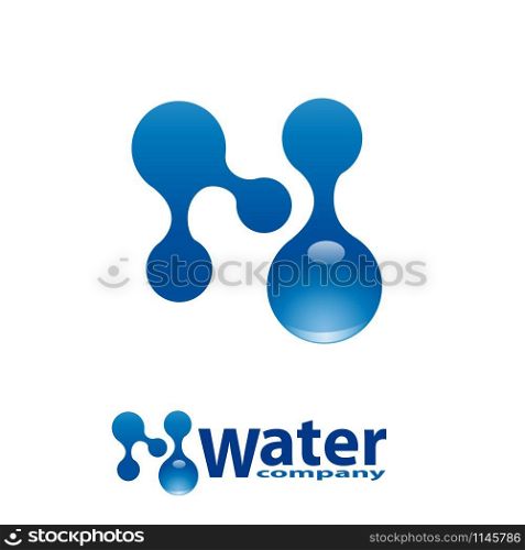 Vector sign abstract water