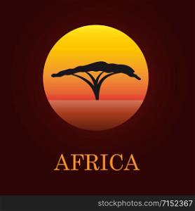 Vector sign African landscape