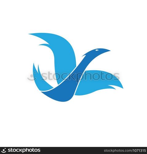 Vector sign bird in flight