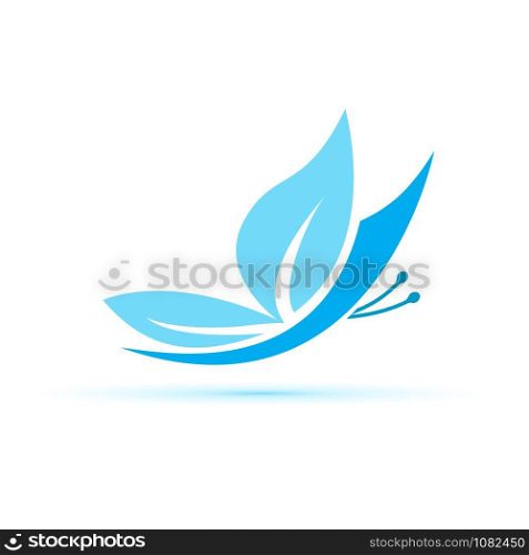 Vector sign blue Butterfly