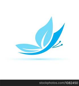Vector sign blue Butterfly