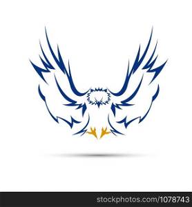 Vector sign blue eagle