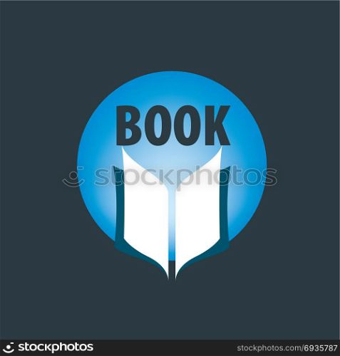 Vector sign book. Abstract logo of books and knowledge. Illustration, vector template