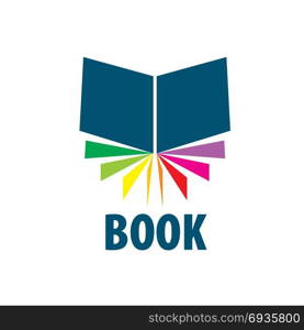 Vector sign book. Abstract logo of books and knowledge. Illustration, vector template