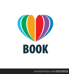 Vector sign book. Abstract logo of books and knowledge. Illustration, vector template