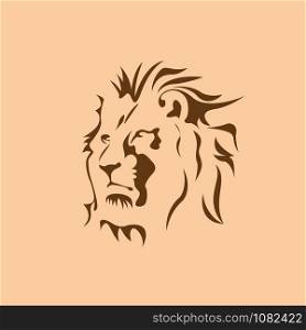 Vector sign brown lion