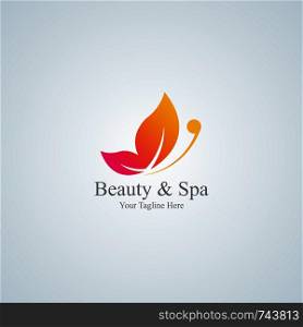Vector sign Butterfly. Spa, yoga and relax concept