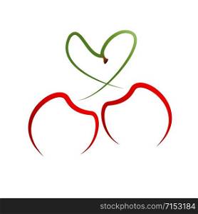 Vector sign Cherry Love