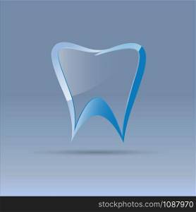Vector sign dental on blue background