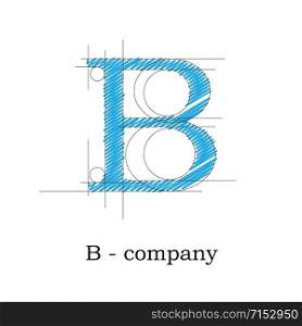 Vector sign design letter B