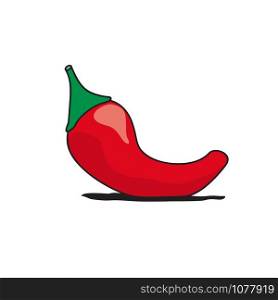 Vector sign drawing red chili