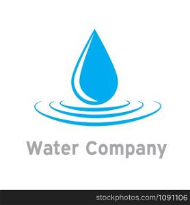 Vector sign drop of water