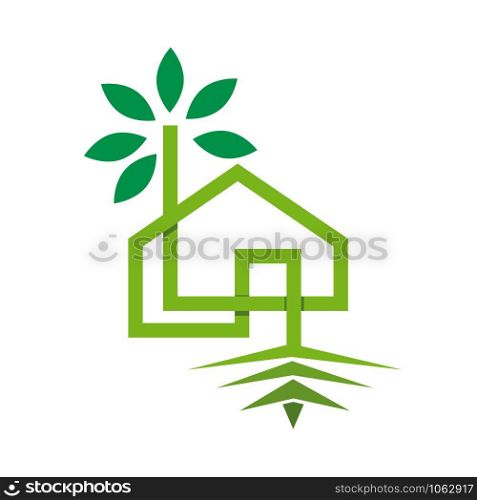 Vector sign eco-house