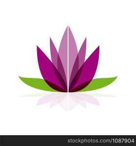 Vector sign flower, concept of spa, yoga and relax